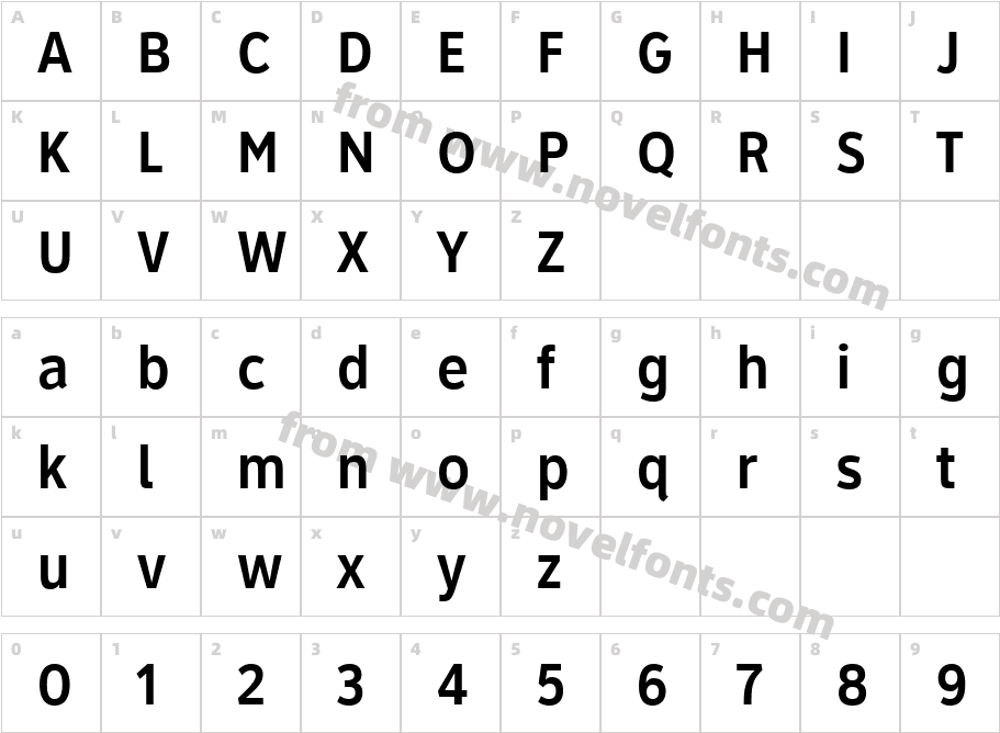 ClearviewHwy-Three-BCharacter Map