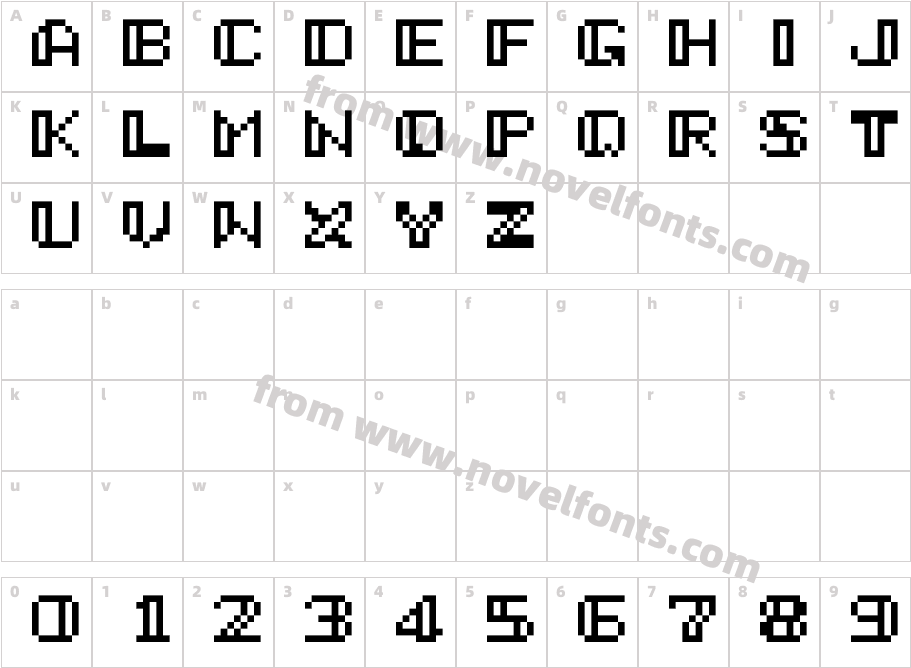 G7 Twinbee for arcade TTFCharacter Map