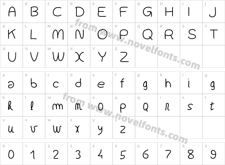 GAELLEnumber8Character Map