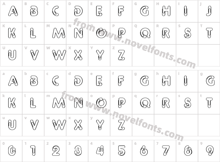 GE ClipzCharacter Map