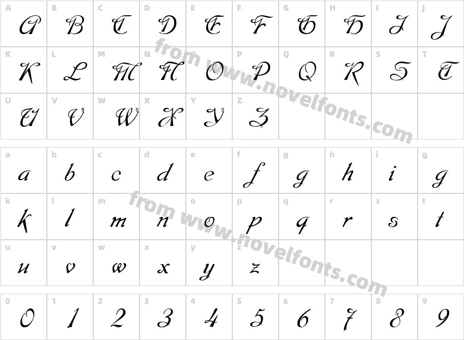 GE MontageCharacter Map