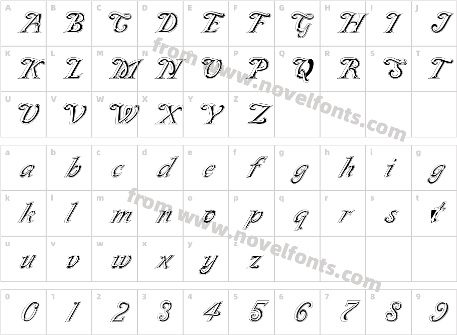 GE SilvetteCharacter Map