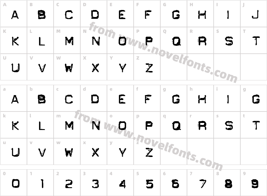 GF Ordner InvertedCharacter Map