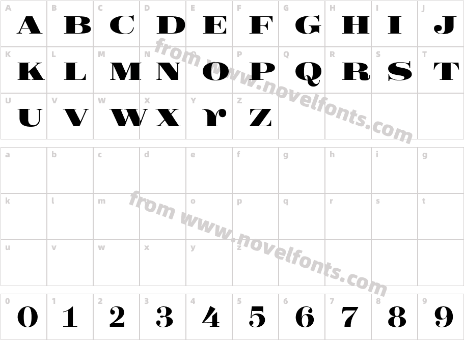 GFSDidotDisplayCharacter Map