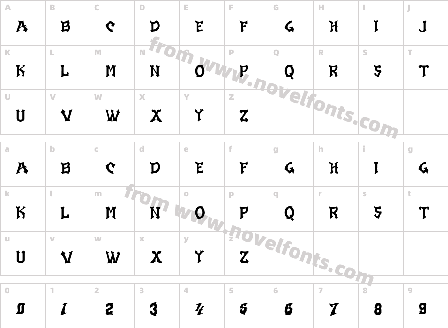 GHOSTBOOMCharacter Map