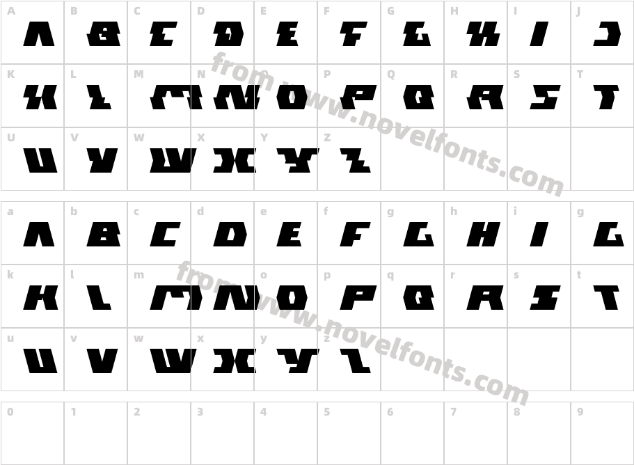 GLADIATOR sportCharacter Map