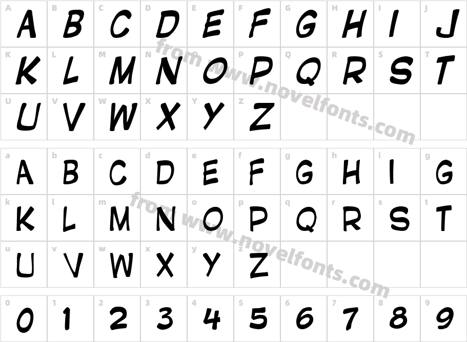 GNATFONTCharacter Map