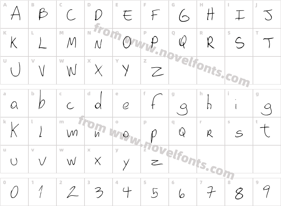 Gabo4Character Map