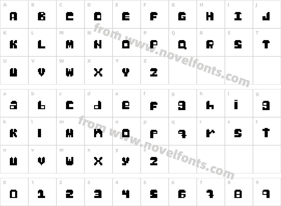 Gabs Pixel RegularCharacter Map