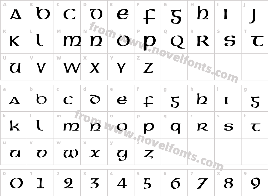 Gaeilge 2 NormalCharacter Map