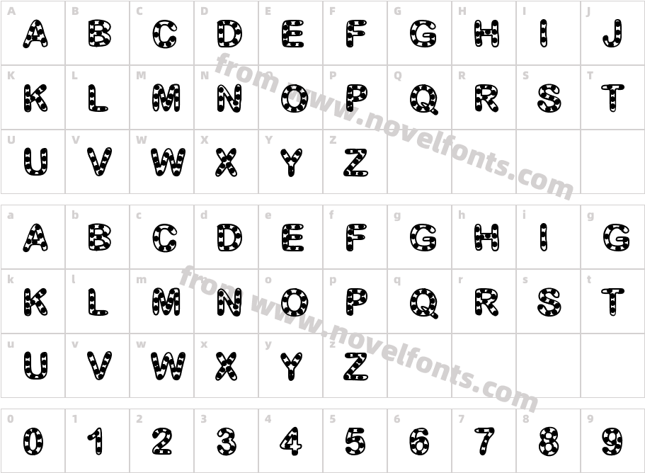 GaelleFont12Character Map