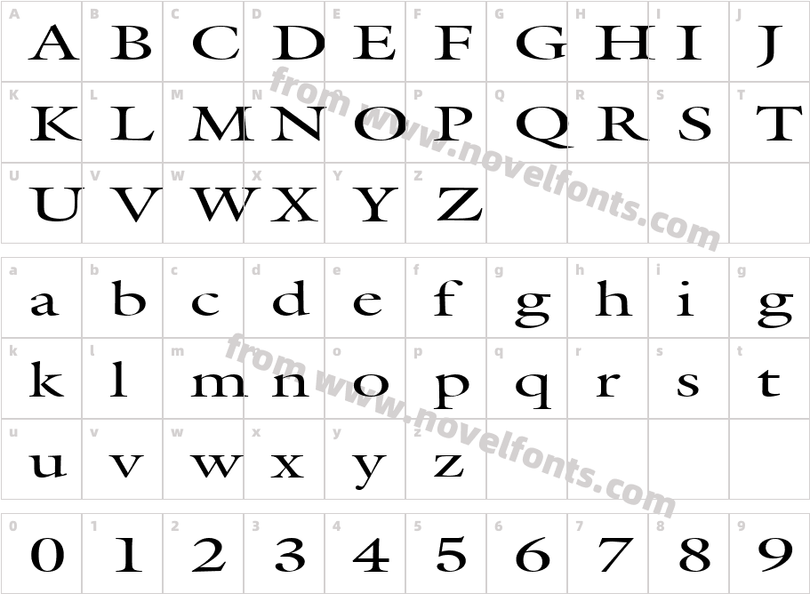 Galant Extended NormalCharacter Map