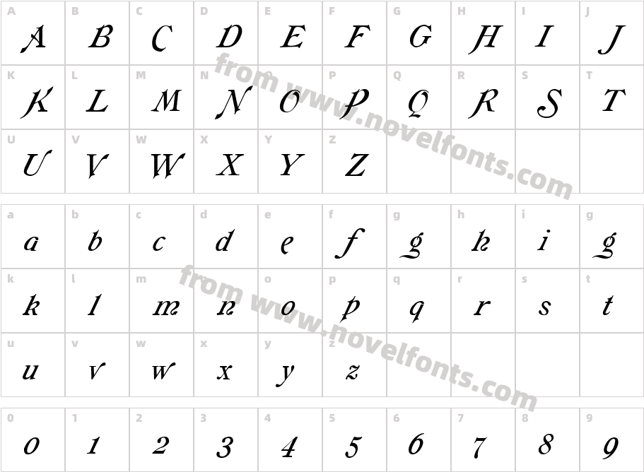 GalatheaCharacter Map