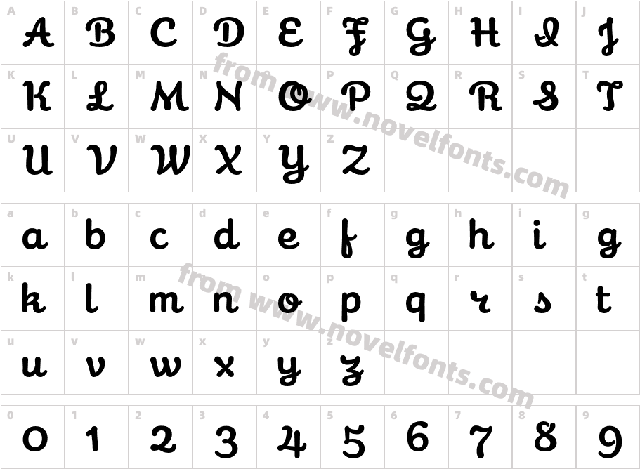 GalaxieCassiopeia-BoldCharacter Map