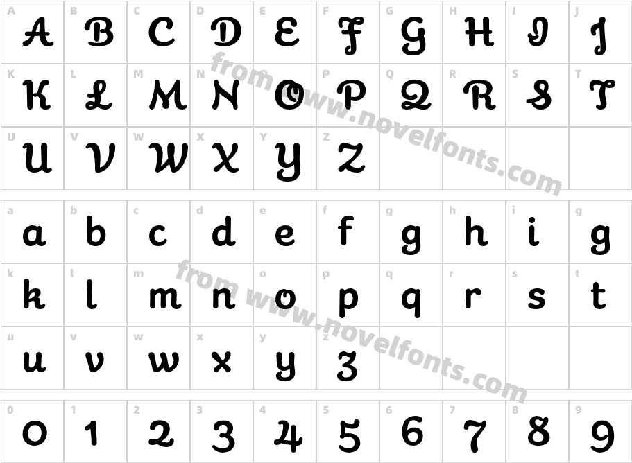 GalaxieCassiopeiaBasic-BoldCharacter Map