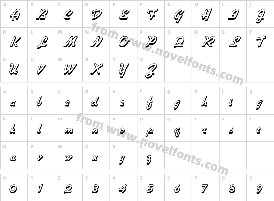 GallanteOutlineCharacter Map