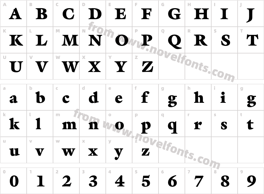 GalliardITCbyBT-UltraCharacter Map