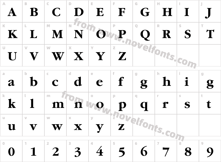 Garamond-BoldCharacter Map