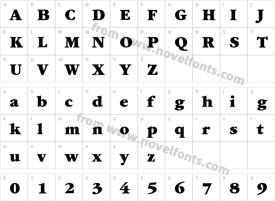 Garamond-UltraCharacter Map