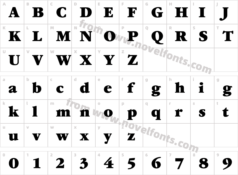 GaramondITCBQ-UltraCharacter Map