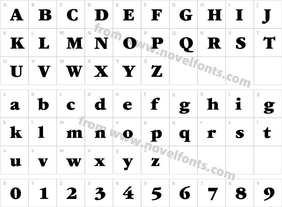 GaramondItcT-UltraCharacter Map