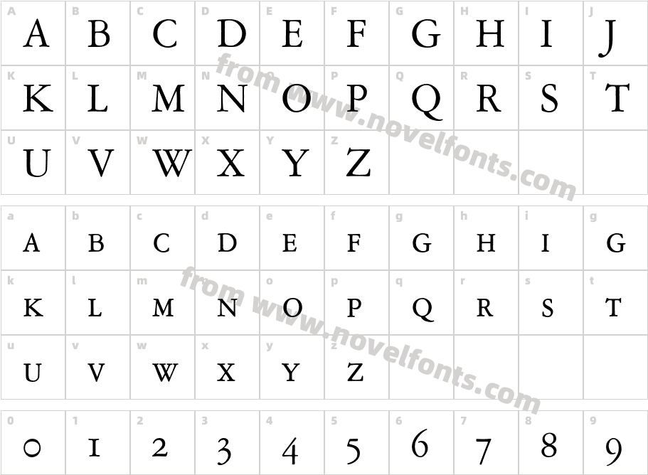 GaramontAmsterdamExpBQ-RegularCharacter Map