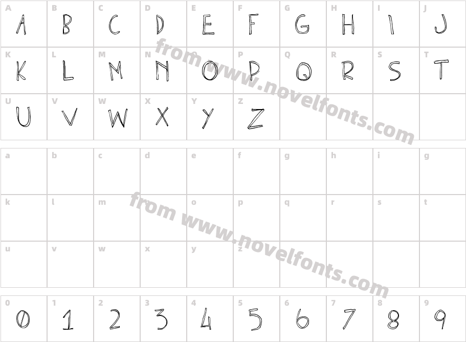 Clono unoCharacter Map