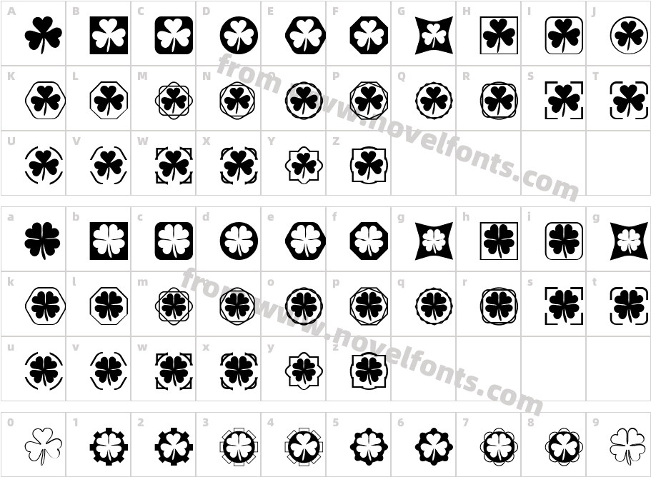 Clover ThingsCharacter Map