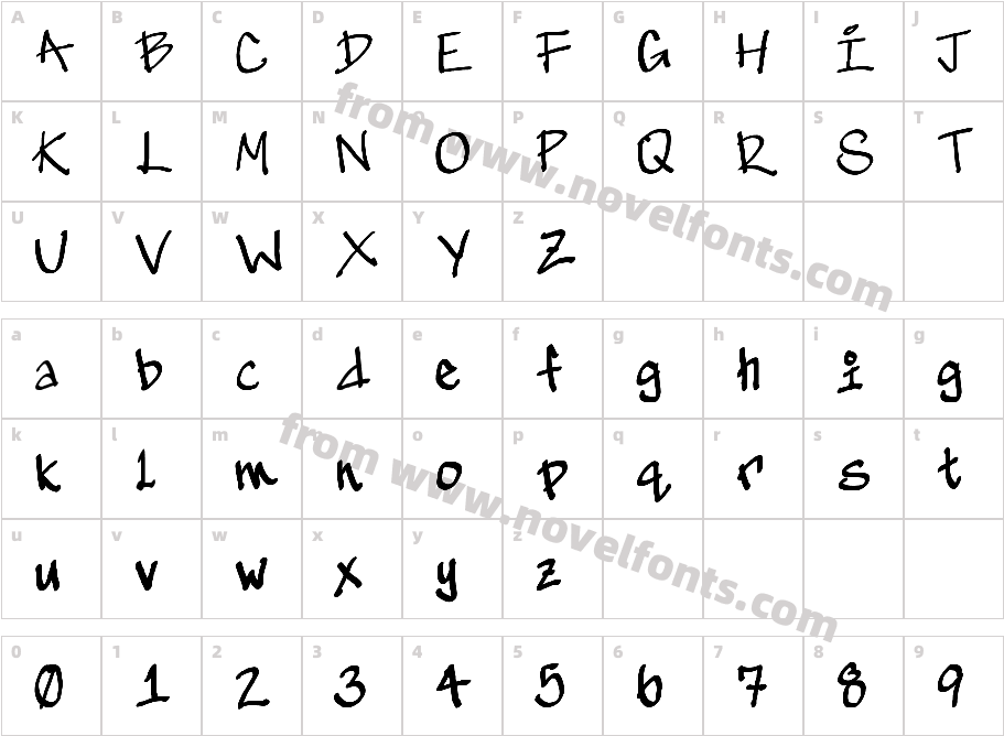 GeeKneeCharacter Map