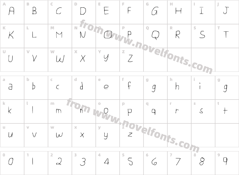 Geelyn_s_Handwriting_ThinCharacter Map