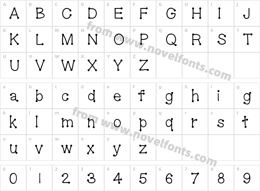 GelDoticaPlainLowerCaseCharacter Map