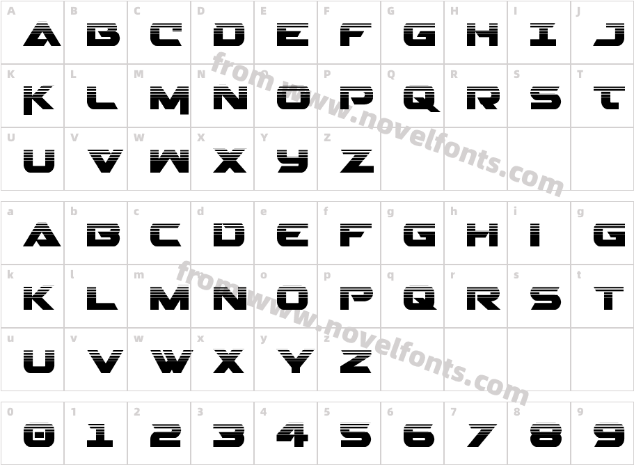 Gemina 2 HalftoneCharacter Map