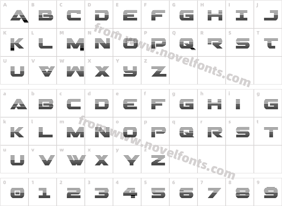 Gemina GradientCharacter Map