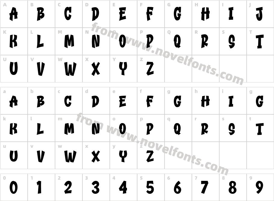 Gemstone RegularCharacter Map