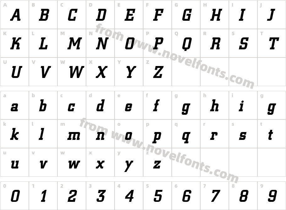 Geo 957 Bold ItalicCharacter Map