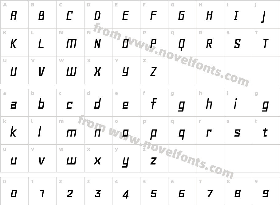 Geo ObliqueCharacter Map