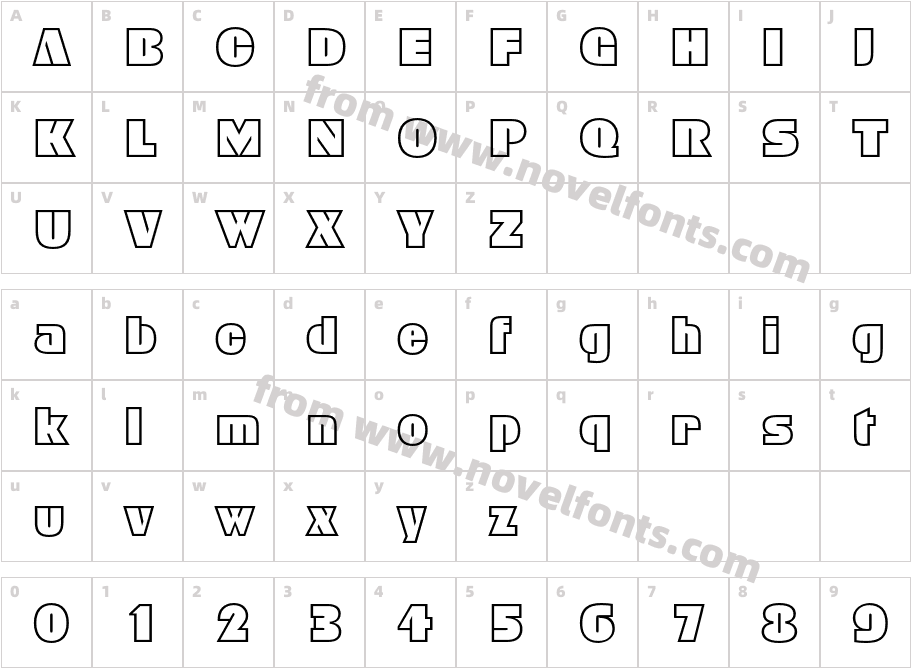 Geometric885BT-RegularDCharacter Map