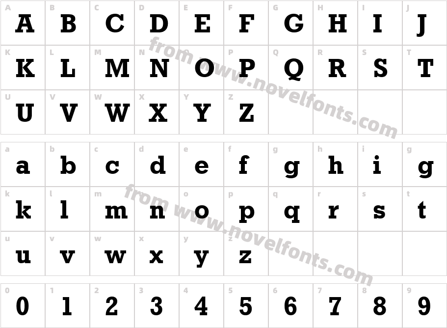 GeometricSlab712BT-BoldACharacter Map