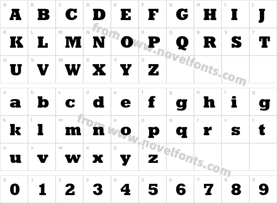 GeometricSlab712BT-ExtraBoldACharacter Map