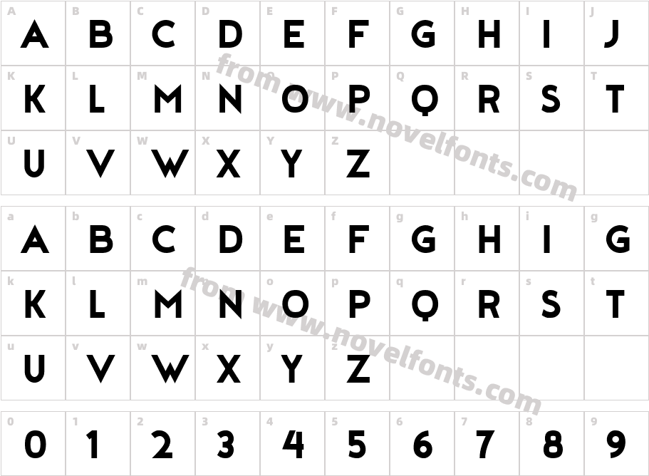 Gerb BoldCharacter Map