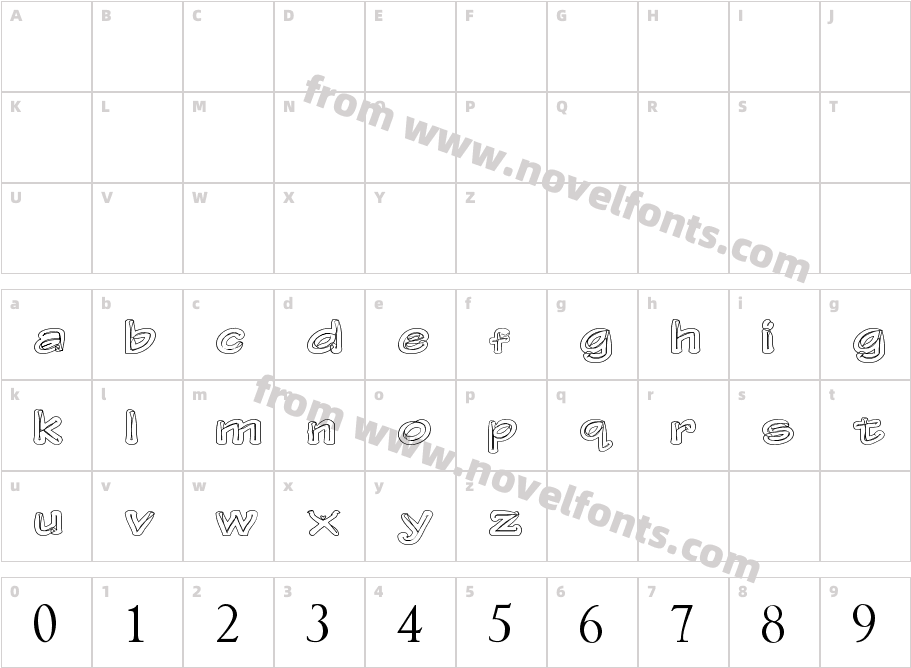 Gerbera Personal Use OnlyCharacter Map