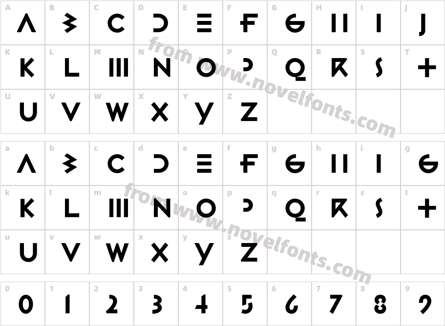 Gestalt-HTF-Linear-BoldCharacter Map