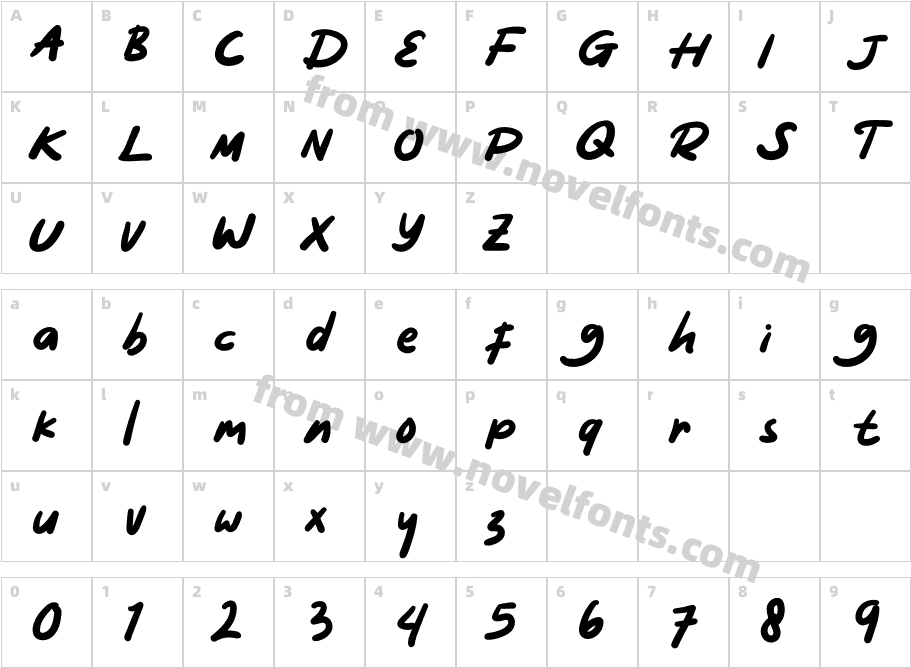 GhaspolRegularCharacter Map