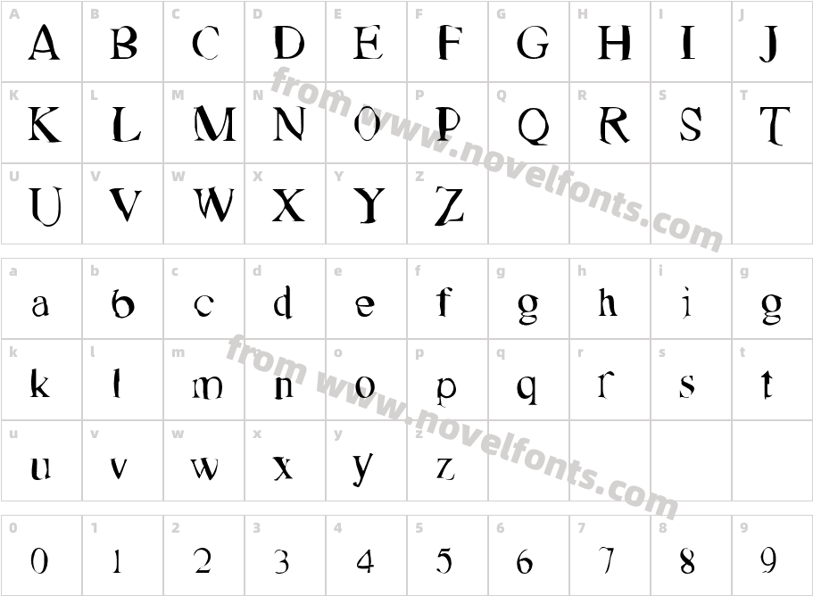 GhettoutCharacter Map