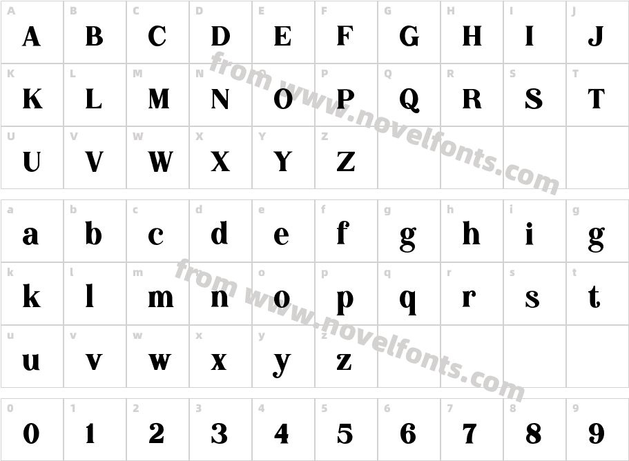 GhitnaRegularCharacter Map