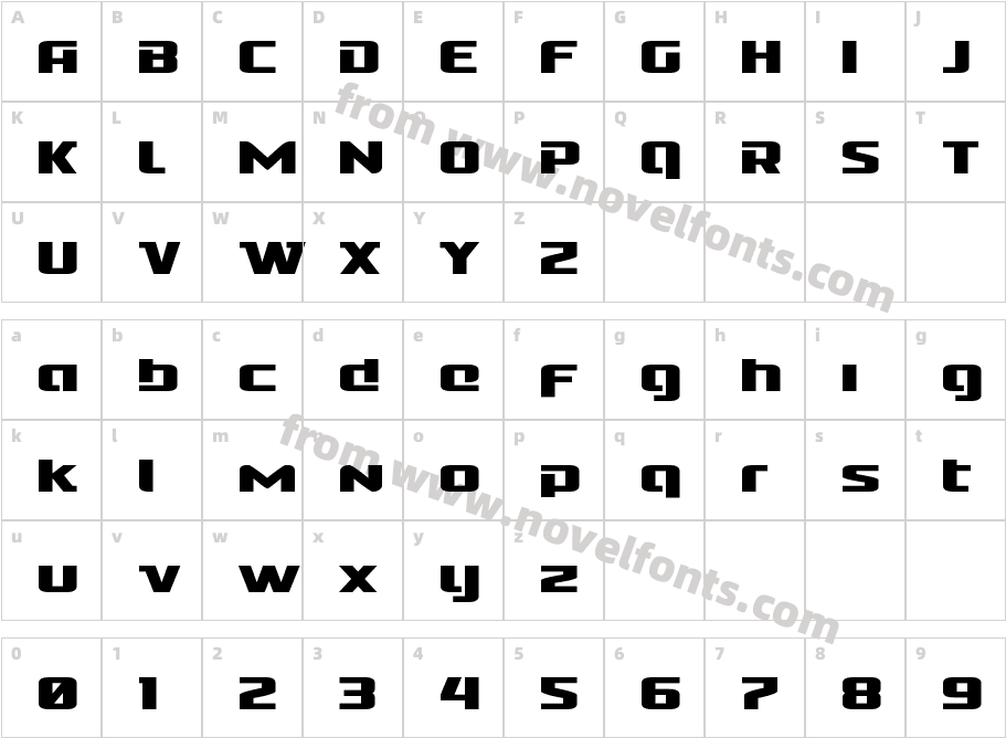 Cobalt Alien ExpandedCharacter Map