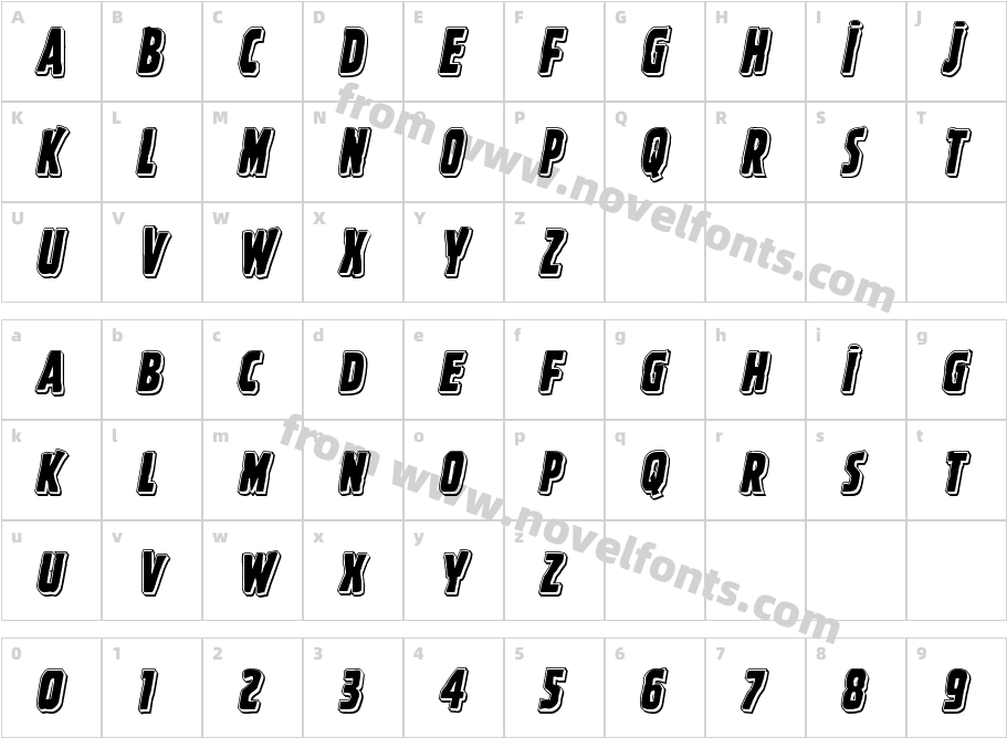 Ghoulish Intent Punch ItalicCharacter Map