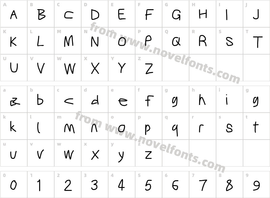 Gib Font PloxCharacter Map