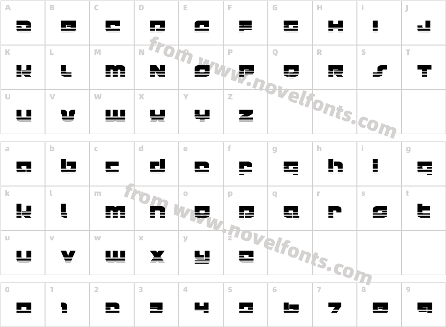 Cobalt Corsair HalftoneCharacter Map