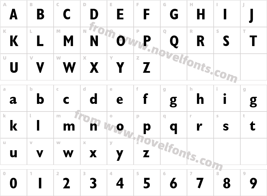 Gill Sans MT Condensed GrasCharacter Map